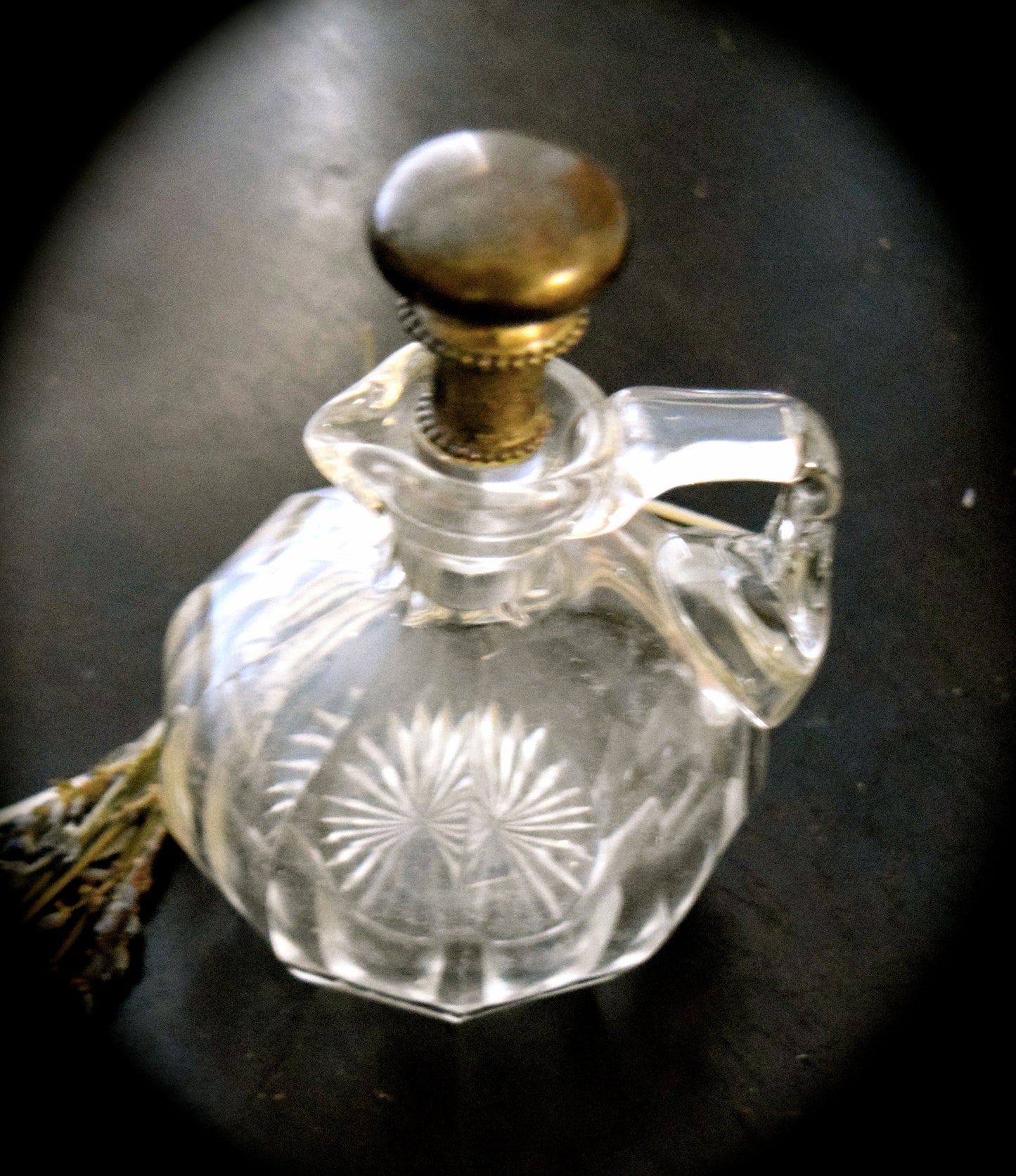 Antique Glass and Sterling Silver  Pitcher      Sku: C362