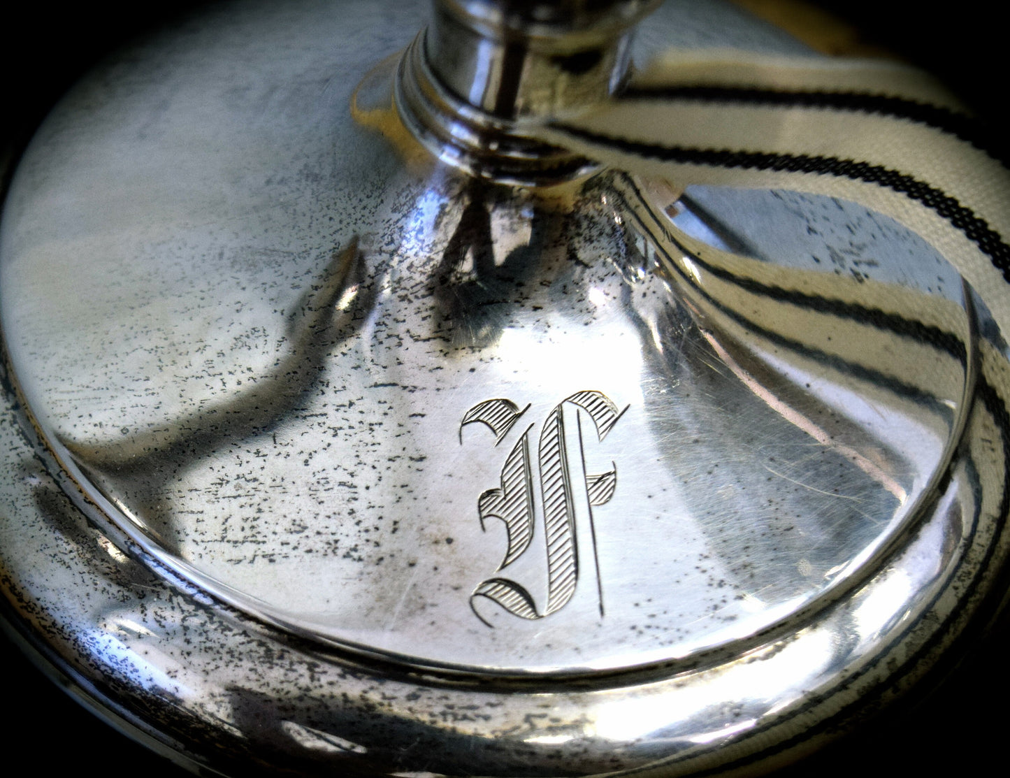 A Pair of Stowell Sterling Silver Candlesticks          Sku: C372