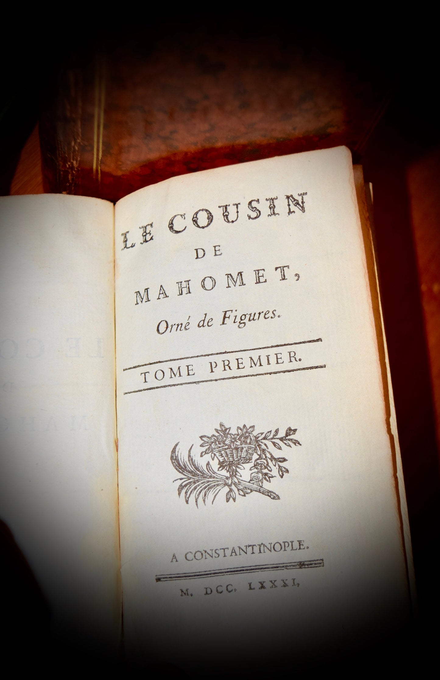 RARE- Set of Two Miniature Antique French Books, 'Le Cousin De Mahomet'            Sku: B002