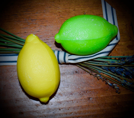 French Hard Milled Lemon and Lime - Citron et Citron Vert Soap.       Sku: BB002