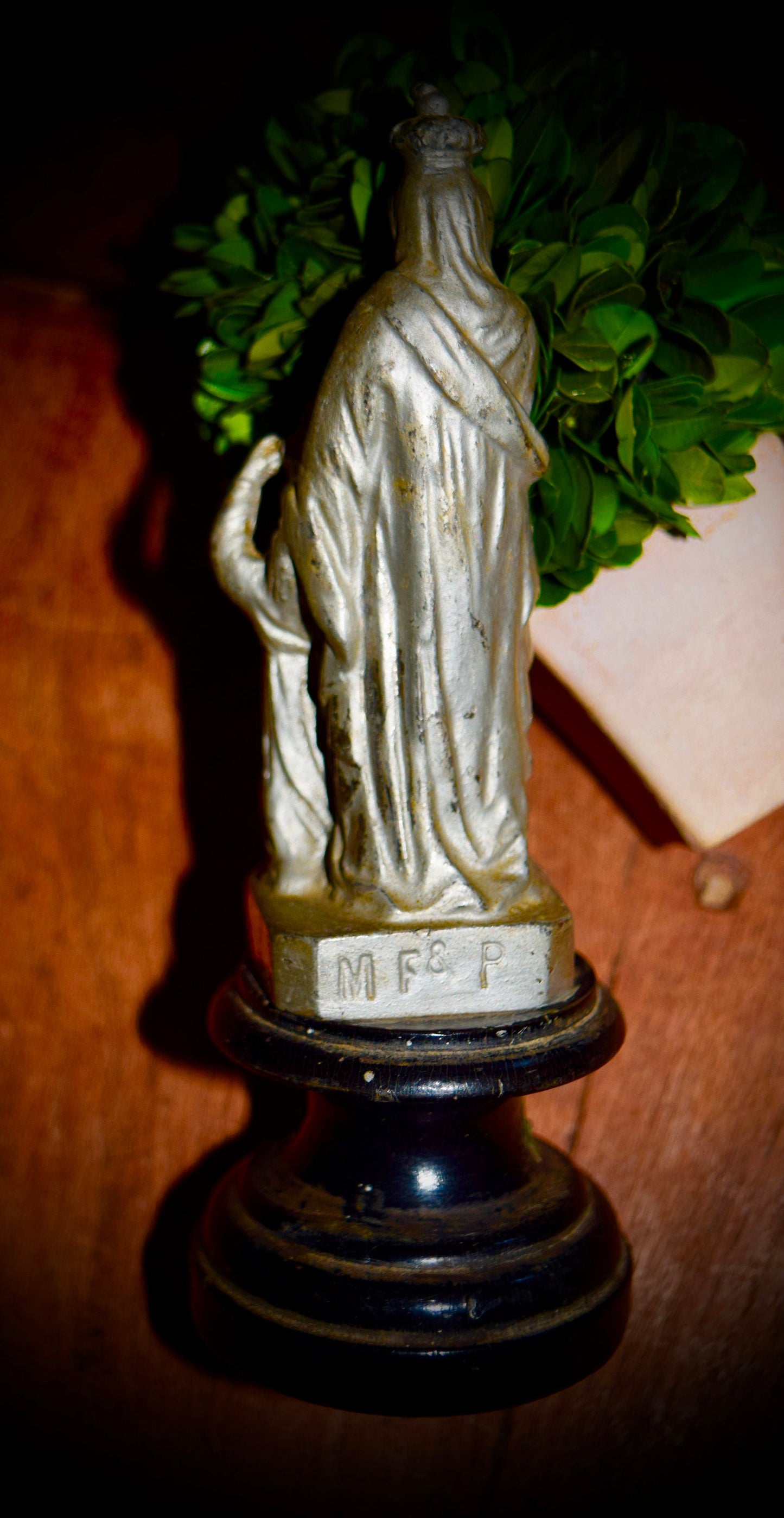 Antique French Religious Statue St ANNE & VIRGIN MARY                  Sku: R316