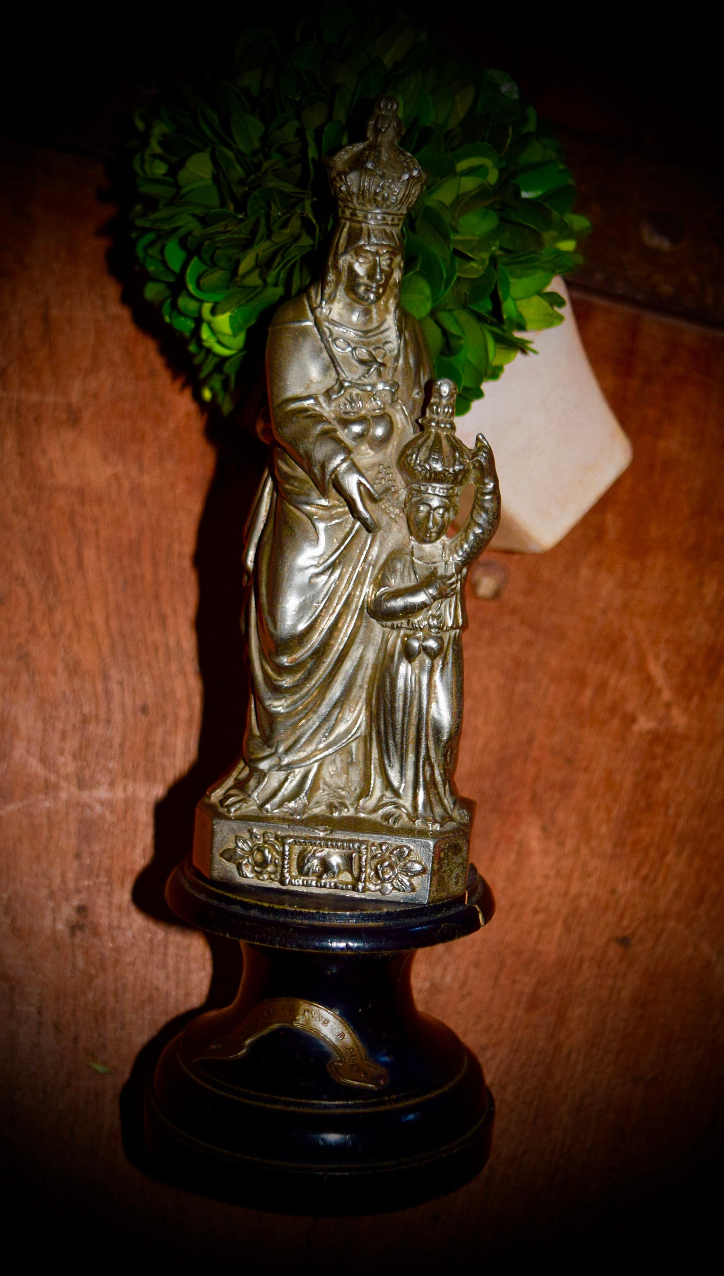 Antique French Religious Statue St ANNE & VIRGIN MARY                  Sku: R318