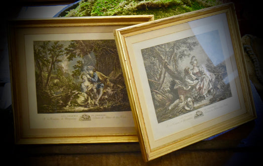 Pair if French Engraving Framed Gravure                          Sku: C453