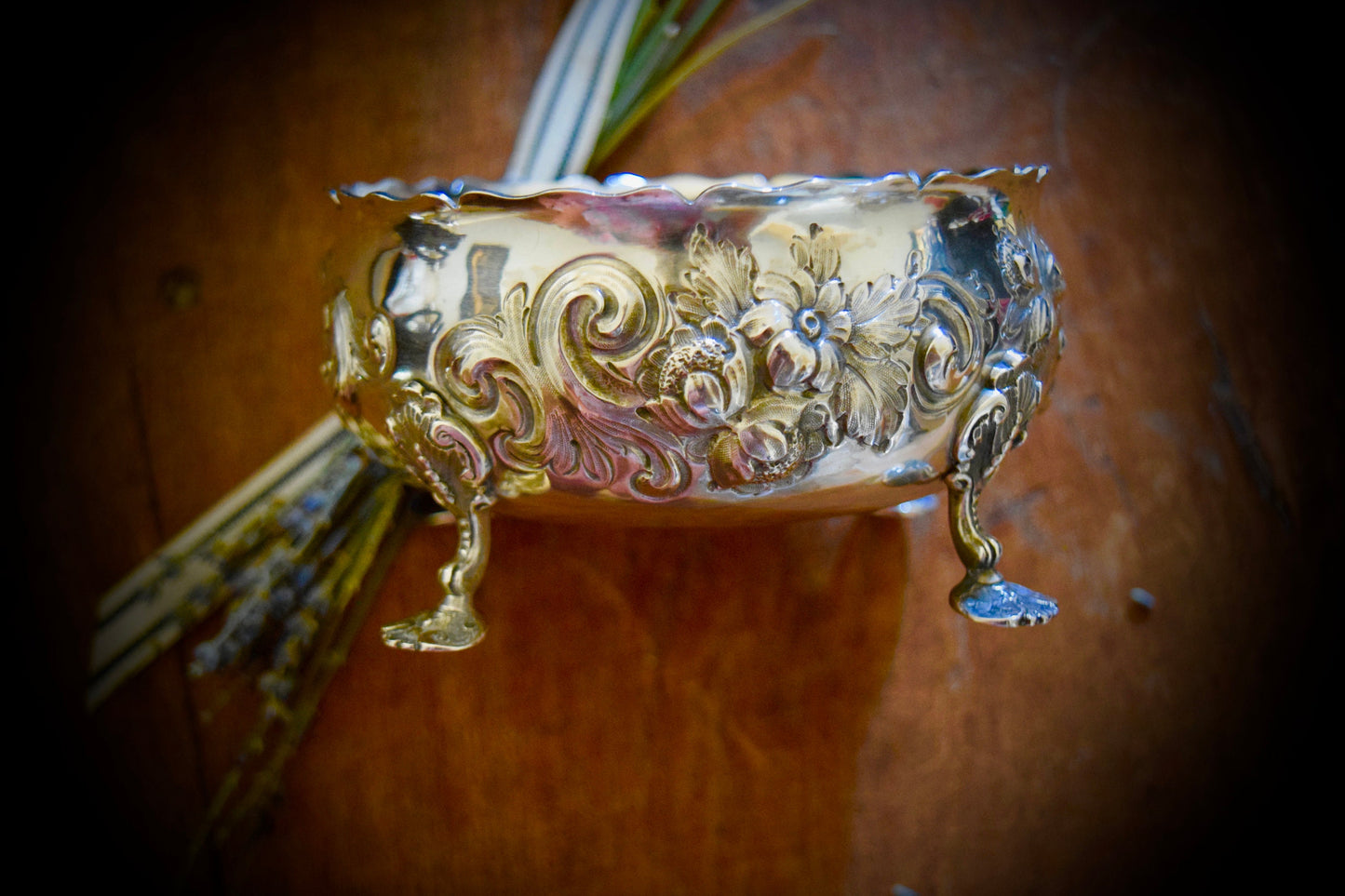 Sterling Silver Sheffield English Candy/Nut Bowl c.1800's                    Sku: C008