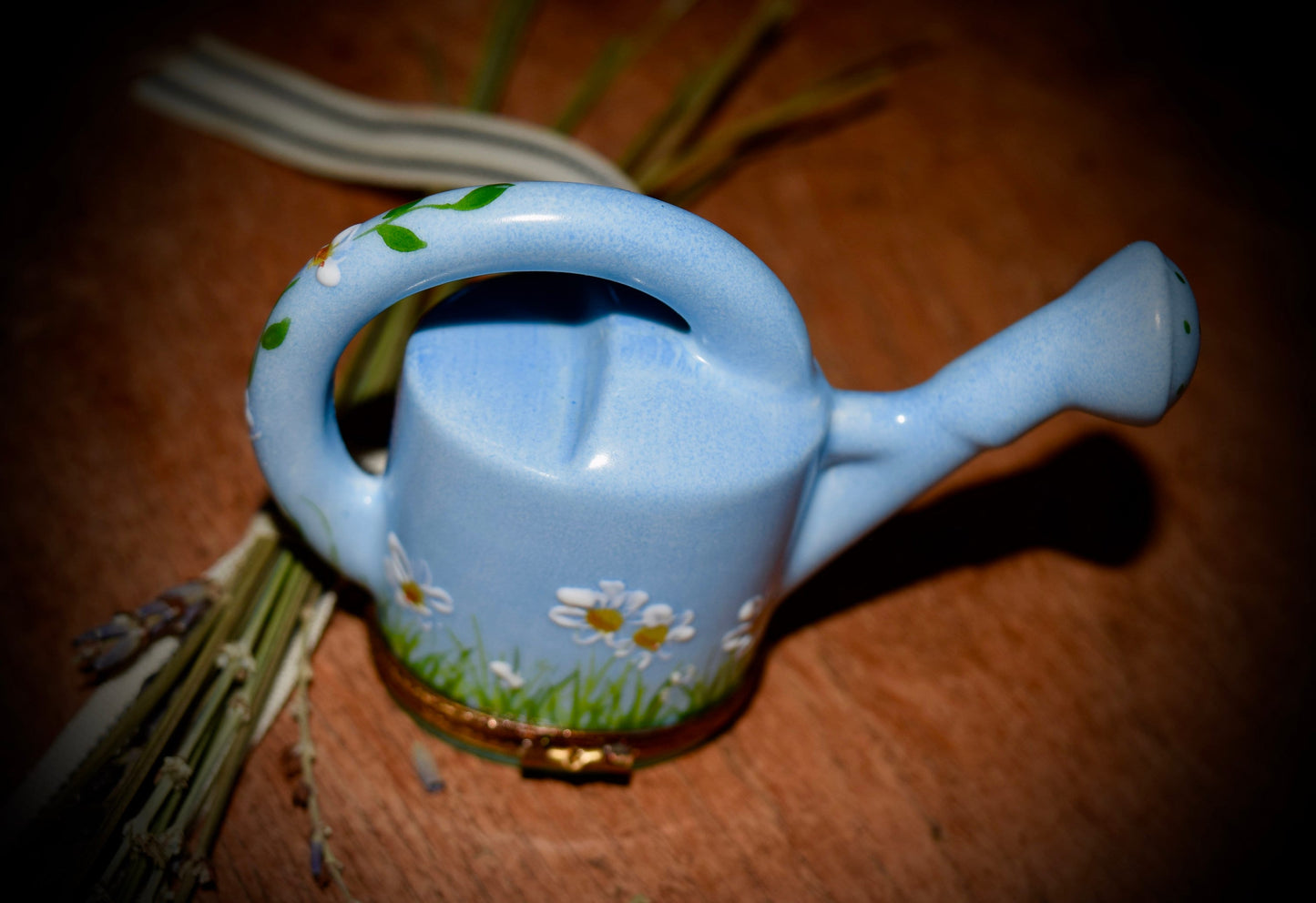 Vintage French Limoges Box Watering Can             Sku: L338