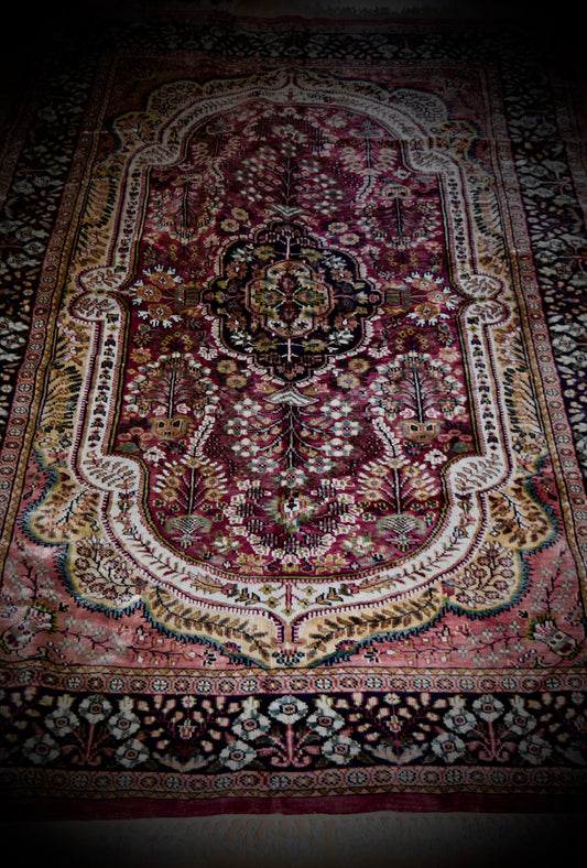 Antique Pink HandMade Silk Rug or Tapestry                       Sku: C458