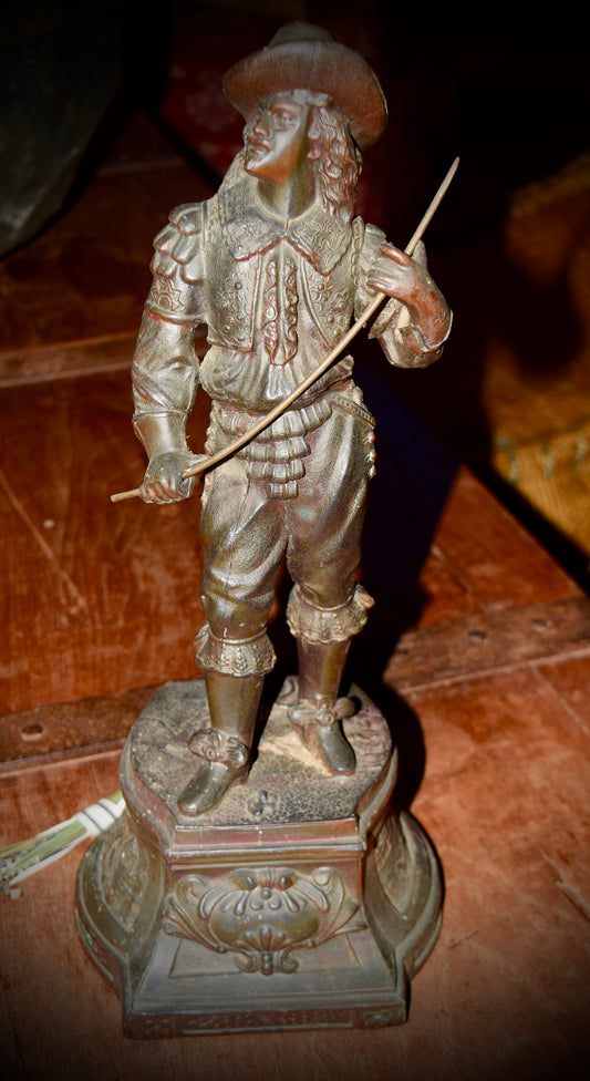 Antique French Don Juan Clock Topper Statue                    Sku: C508