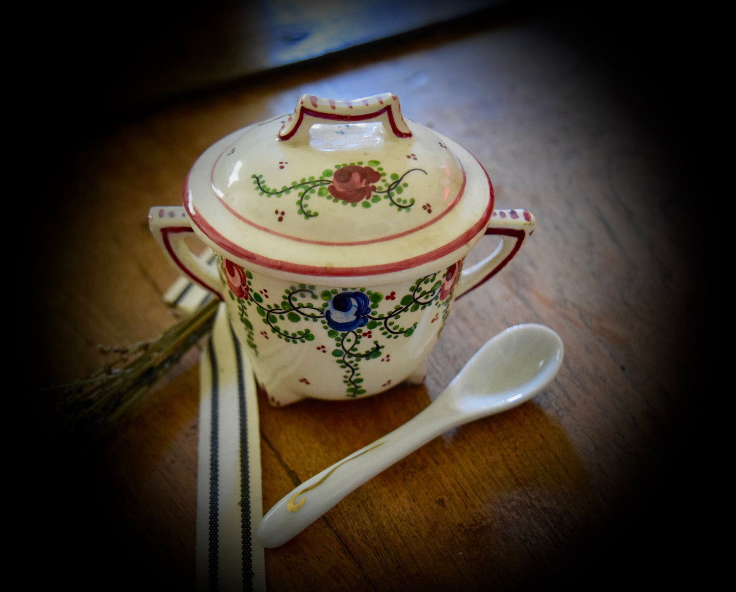 Antique French Condiment/Sugar Pot                     Sku: C511