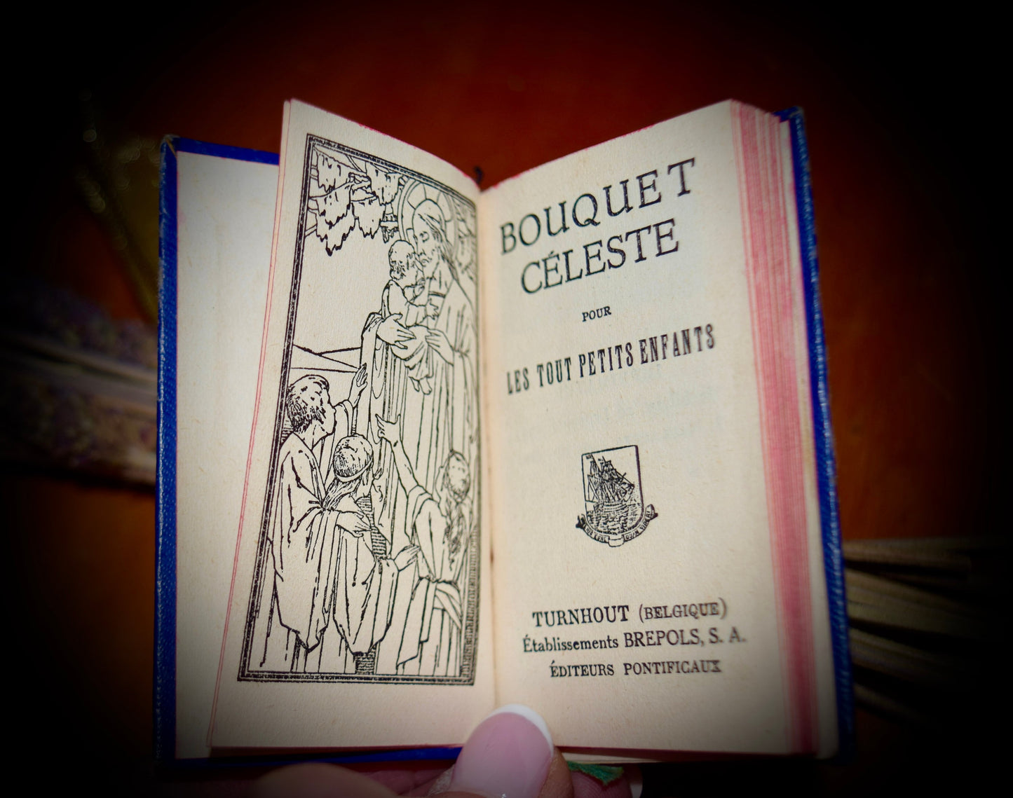 Miniature French Prayer Book For Children, "Bouquet Céleste"           Sku: B009