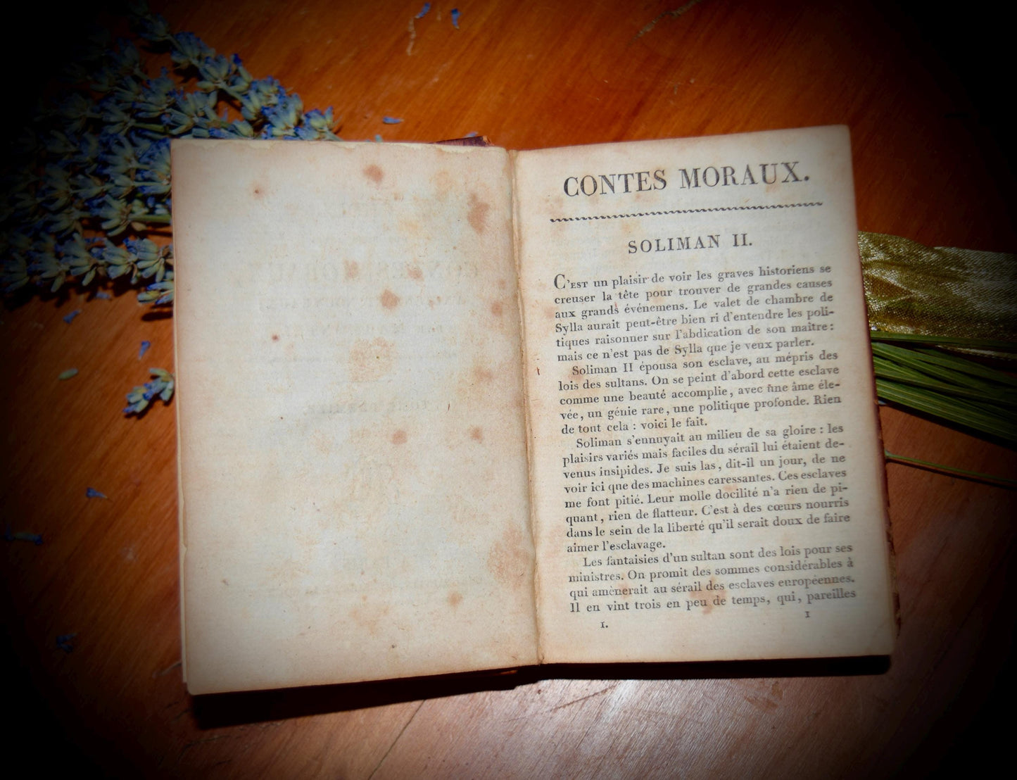 Old French Book " Choix Des plus Jolis Contes Moraux" c.1822                  Sku: B016