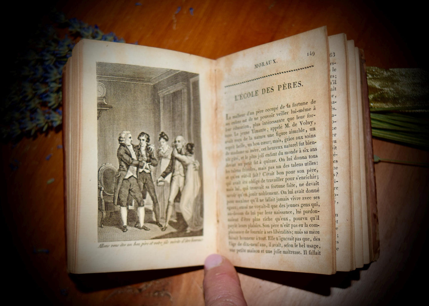 Old French Book " Choix Des plus Jolis Contes Moraux" c.1822                  Sku: B016