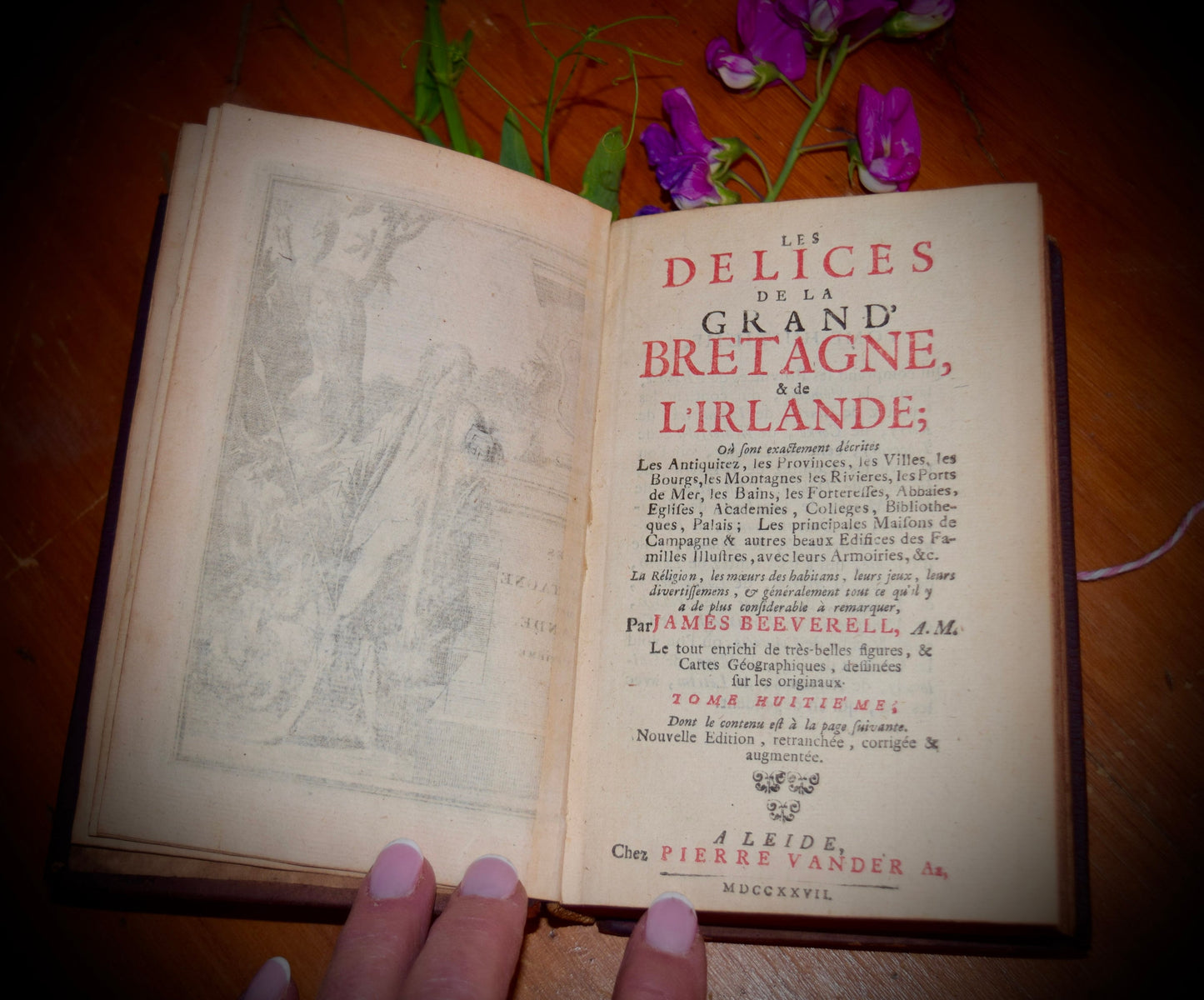 Antique French Book Les Delices De La Grand' Bretagne, & De L'Irlande.  Sku: B004