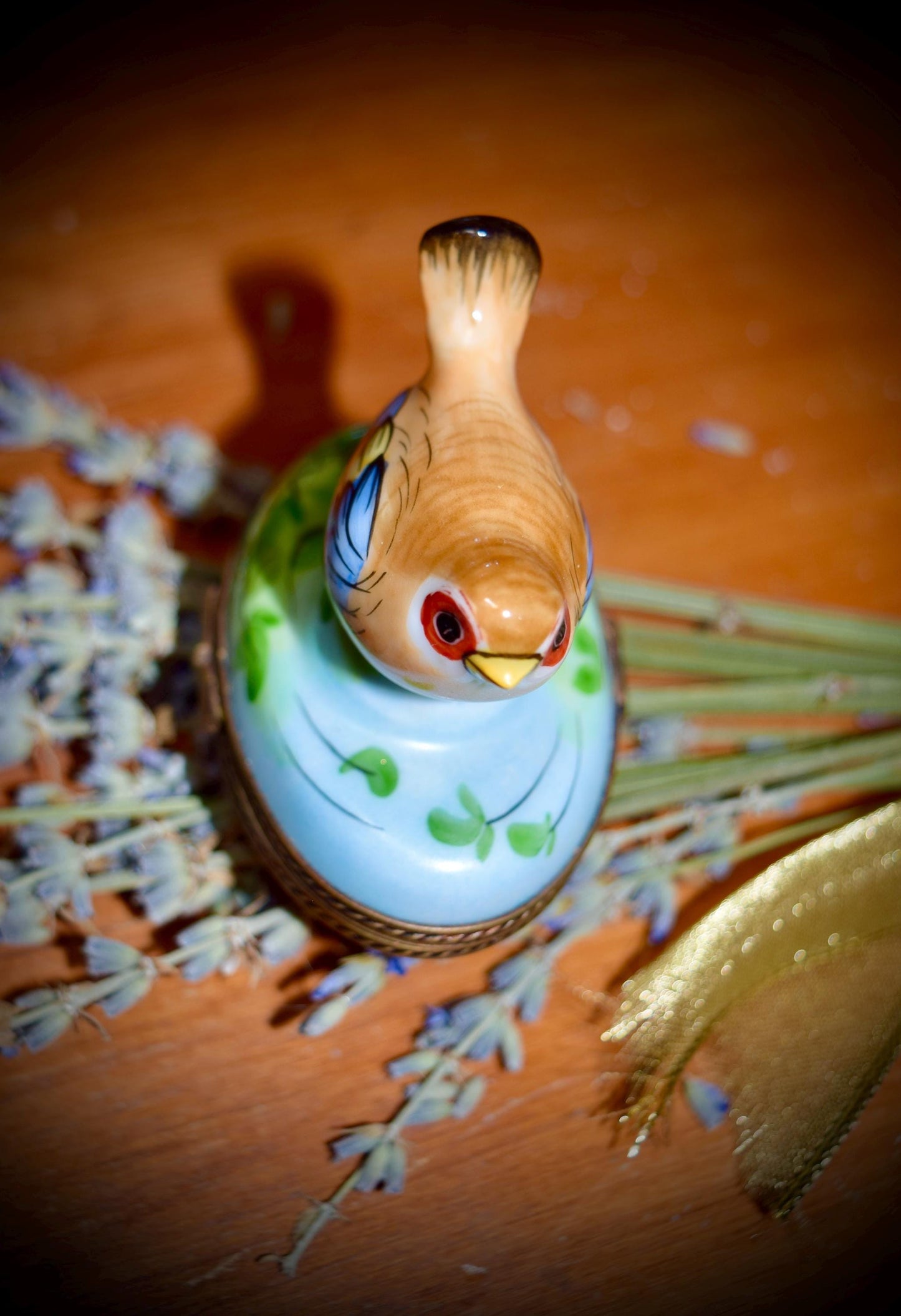 Vintage French Limoges Bird in a Tree                    Sku: L355