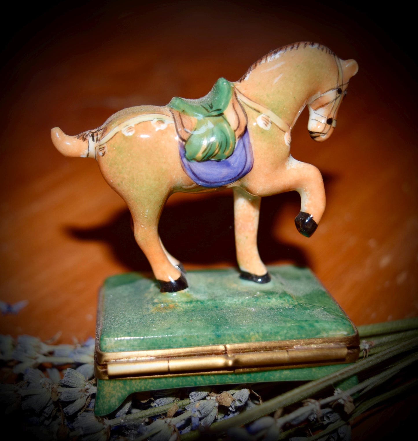 Rare Vintage Rochard Limoges Horse Box                      Sku: L341