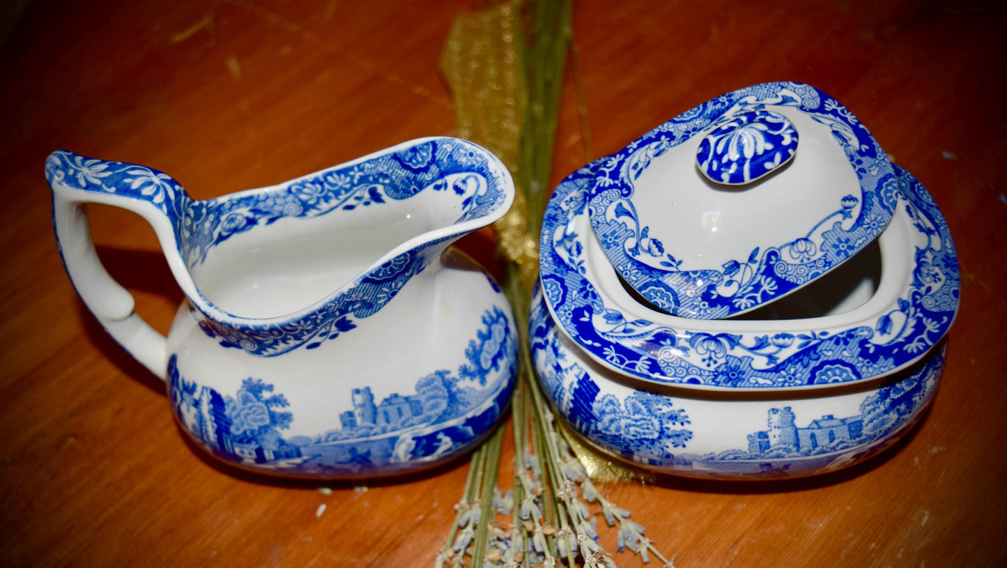 SPODE English Made Italian Pattern Sugar and Creamer                         Sku: C235