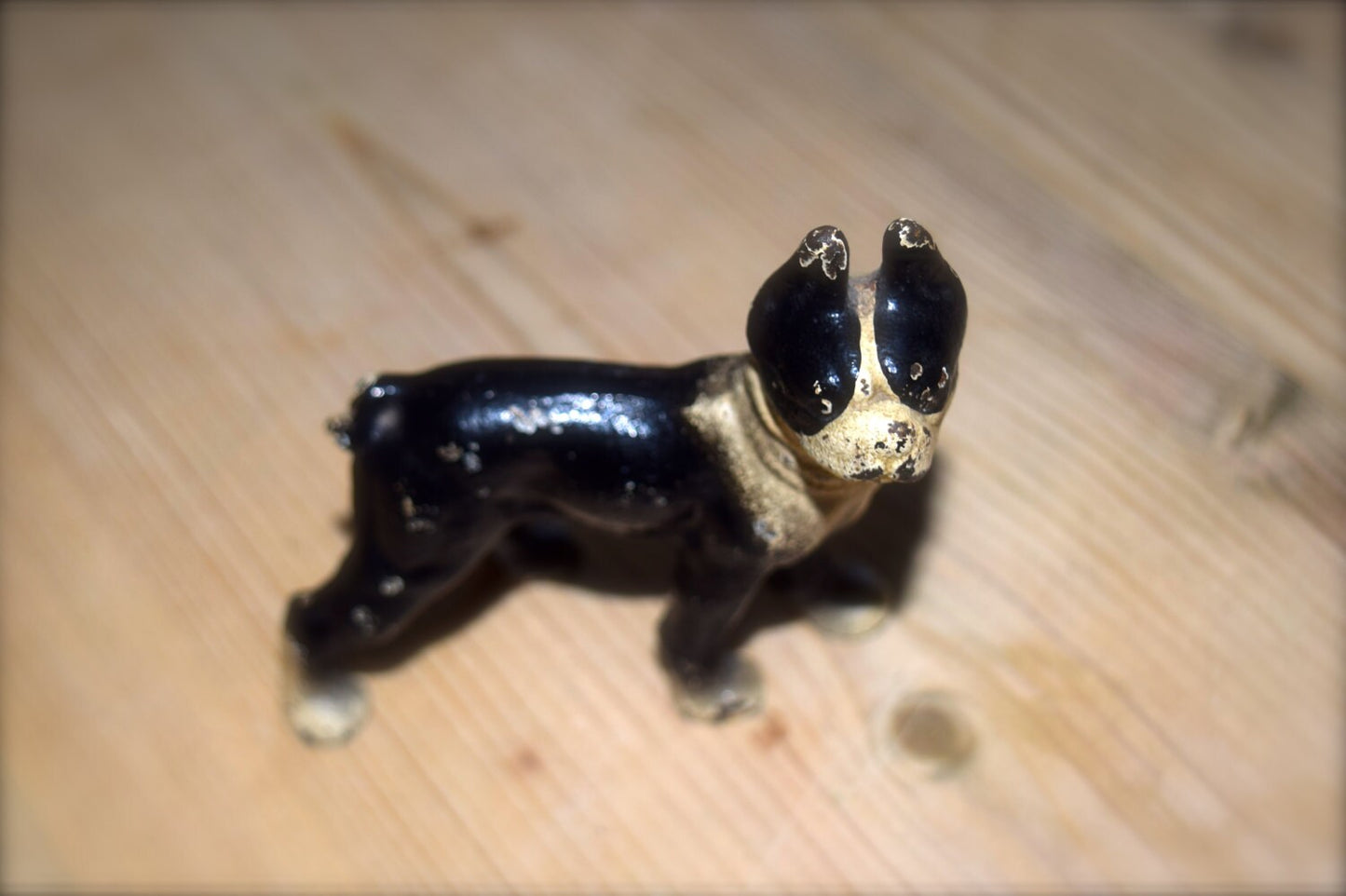 Antique Iron Hubley Boston Terrier French Bulldog Bully dog w collar