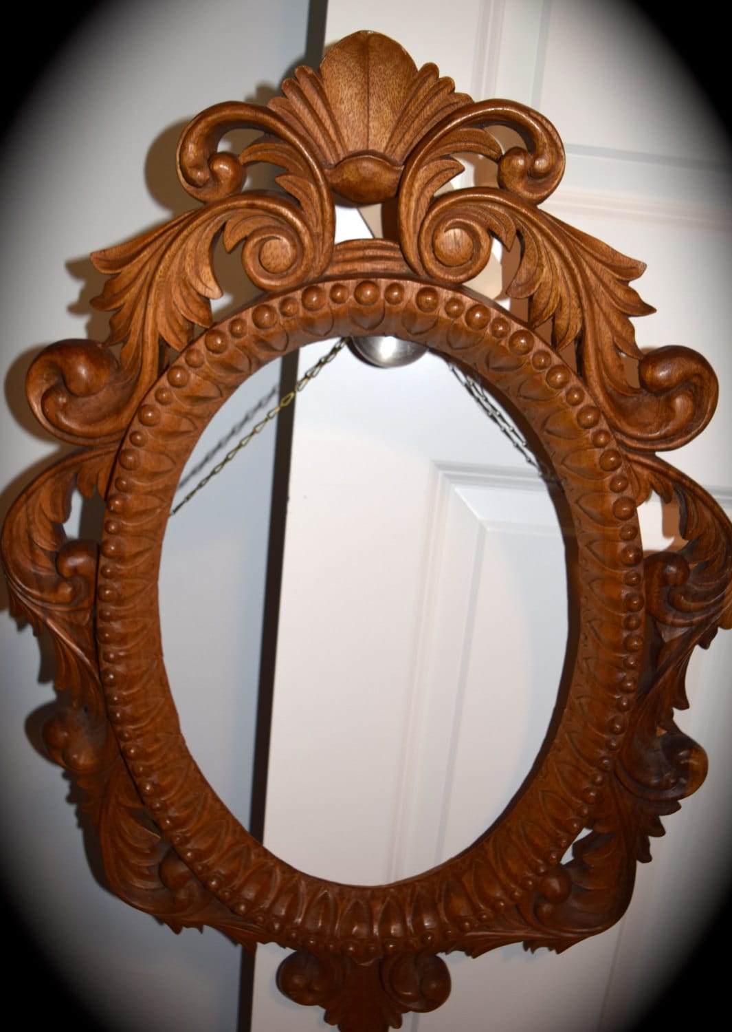 French Neoclassical Style Wood Carved Acanthus Frame   Sku: C020