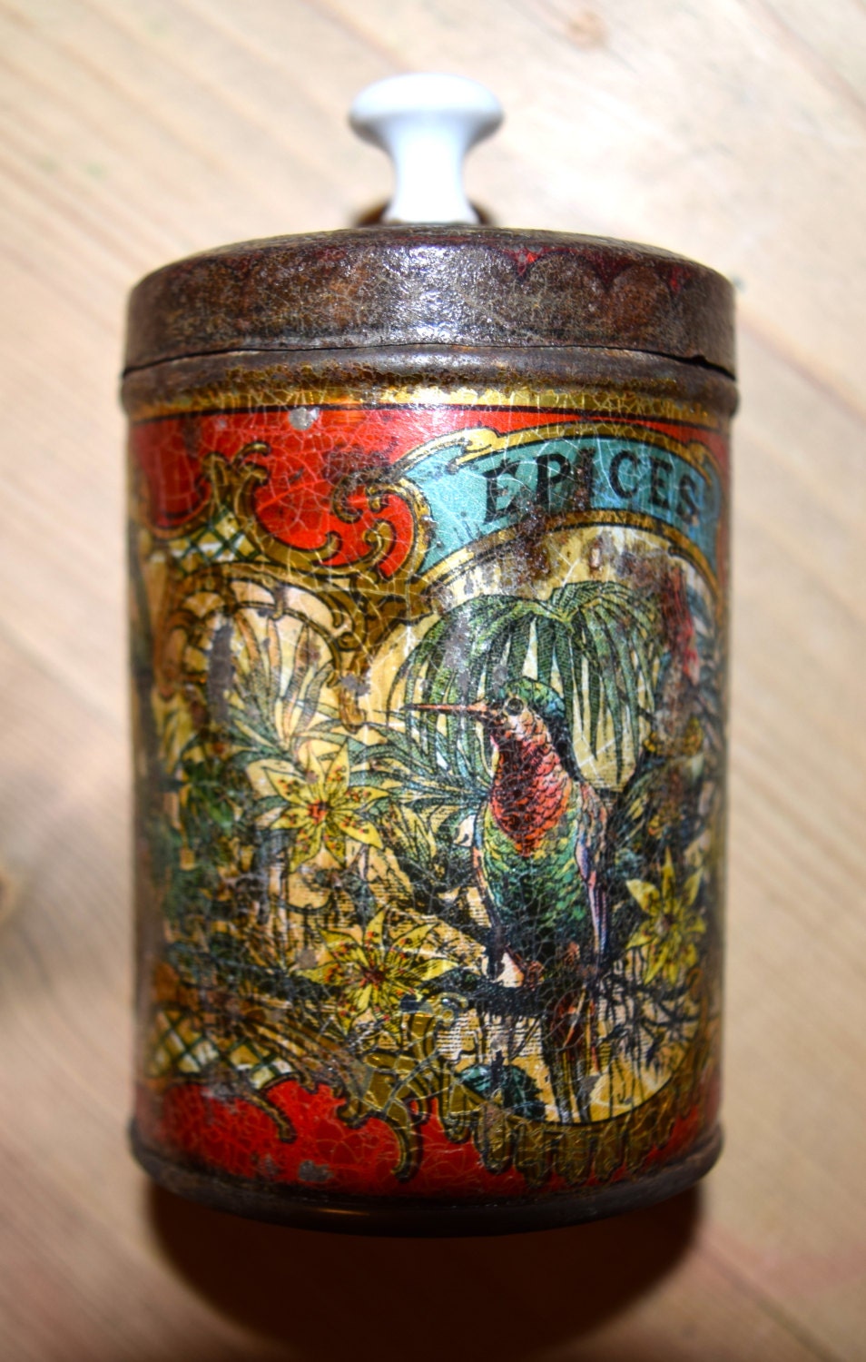 French Antique Epices Tin   Sku: C015