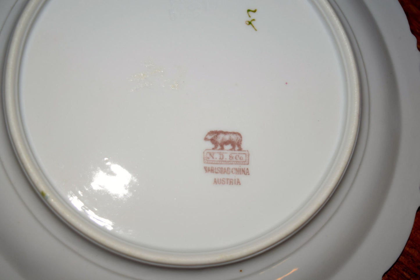 N.D. &Co Carlsbad China Porcelain from Austria Plate