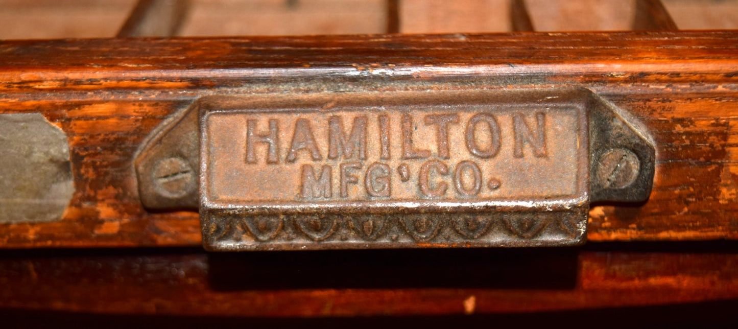 Hamilton MFG' Co. Antique Printers Tray