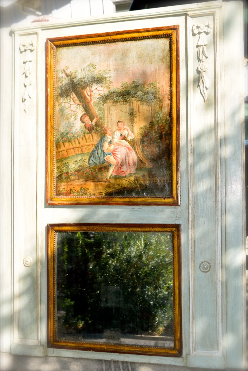 French Louis XVI Trumeau Mirror 19th c.1800's