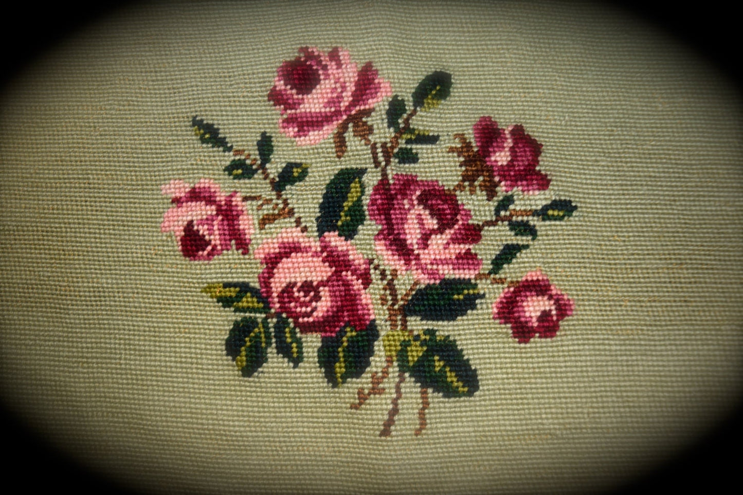 Vintage Hiawatha-Heirloom French Handmade Needlepoint Numbered   Sku: C016