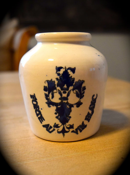 Vintage Digoin Sarreguemines FRANCE Mustard Jar  Sku: C047