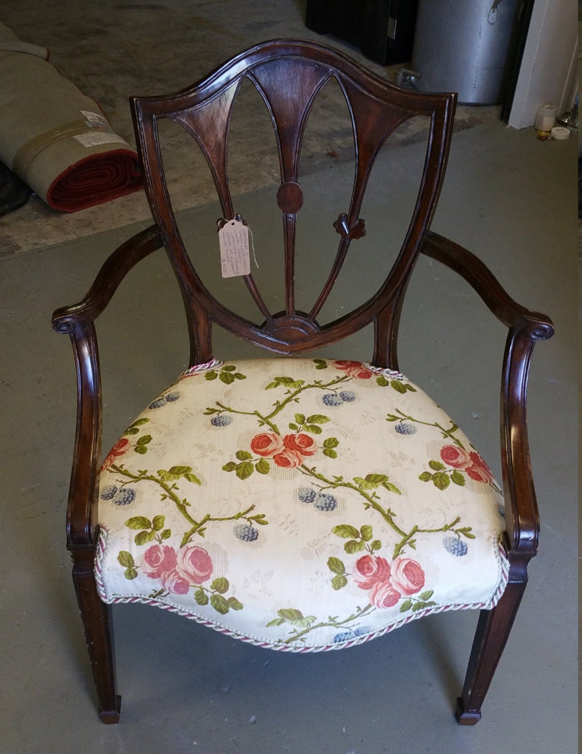 George III Fruitwood Armchair with Shield Back     Sku: F1003