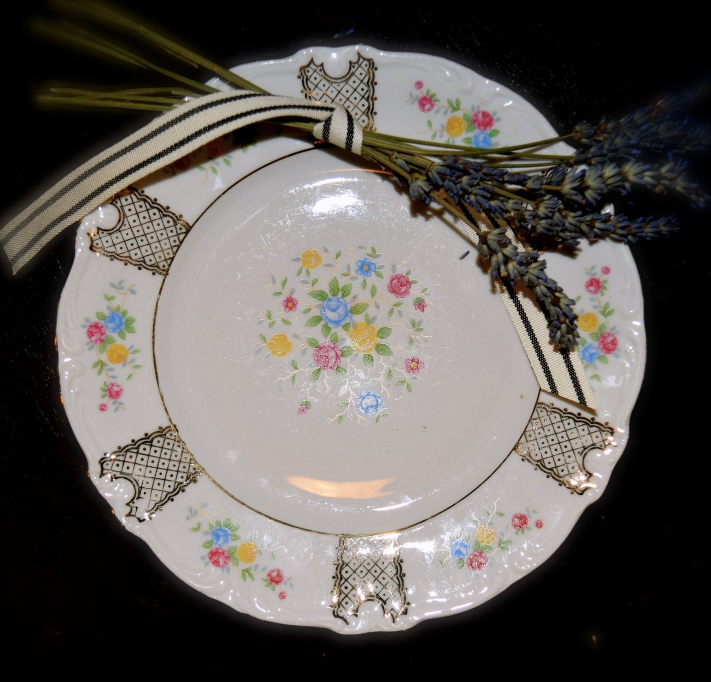 Vintage Cookie Plate Fine Bavarian Porcelain    Sku: K161